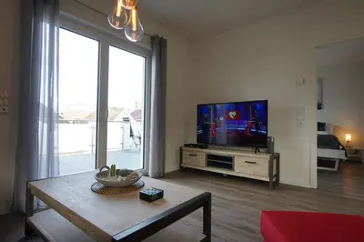 TV/Unterhaltungsangebot in der Unterkunft Penthouse am Deich