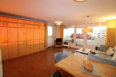 Ein Sitzbereich in der Unterkunft Panorama Whg 77, 5 OG