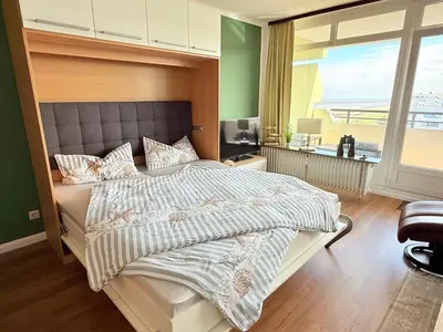 Ein Bett oder Betten in einem Zimmer der Unterkunft Panorama Whg 111, 8 OG
