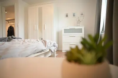 Ein Bett oder Betten in einem Zimmer der Unterkunft Tolle FeWo für 2 Personen