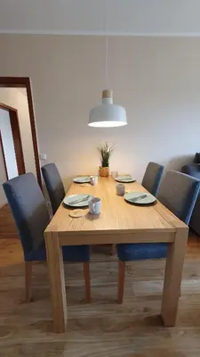Ein Sitzbereich in der Unterkunft Ferienwohnung Meerverliebt