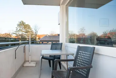 Ein Balkon oder eine Terrasse in der Unterkunft Haus Hanseatic, Wohnung 107