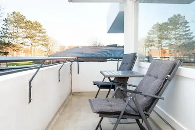 Ein Balkon oder eine Terrasse in der Unterkunft Haus Hanseatic, Wohnung 111