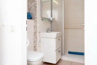 Ein Badezimmer in der Unterkunft Haus Hanseatic, Wohnung 112
