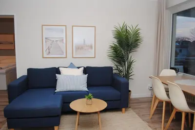 Ein Sitzbereich in der Unterkunft Haus Hanseatic, Wohnung 201