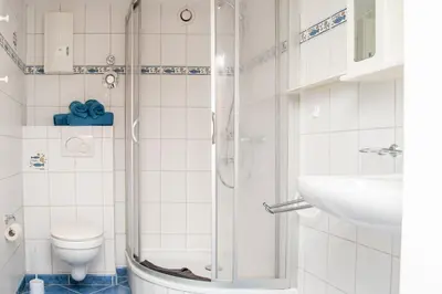 Ein Badezimmer in der Unterkunft Haus Hanseatic, Wohnung 106