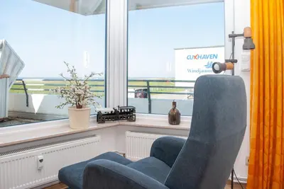 Ein Sitzbereich in der Unterkunft Haus Hanseatic, Wohnung 106