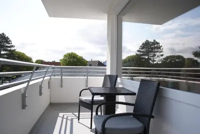 Ein Balkon oder eine Terrasse in der Unterkunft Haus Hanseatic, Wohnung 212