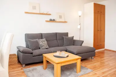 Ein Sitzbereich in der Unterkunft Haus Hanseatic, Wohnung 209