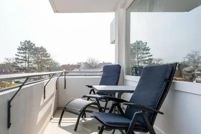 Ein Balkon oder eine Terrasse in der Unterkunft Haus Hanseatic, Wohnung 209