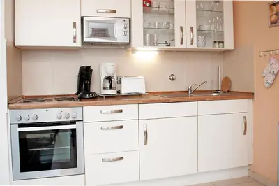 Küche/Küchenzeile in der Unterkunft Haus Hanseatic, Wohnung 210