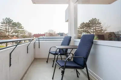 Ein Balkon oder eine Terrasse in der Unterkunft Haus Hanseatic, Wohnung 210