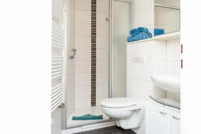 Ein Badezimmer in der Unterkunft Haus Hanseatic, Wohnung 210