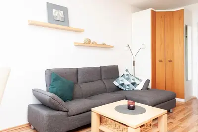 Ein Sitzbereich in der Unterkunft Haus Hanseatic, Wohnung 211