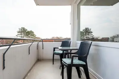 Ein Balkon oder eine Terrasse in der Unterkunft Haus Hanseatic, Wohnung 309