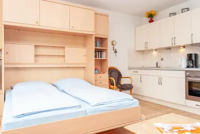 Küche/Küchenzeile in der Unterkunft Haus Hanseatic, Wohnung 304
