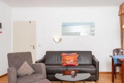 Ein Sitzbereich in der Unterkunft Haus Hanseatic, Wohnung 401
