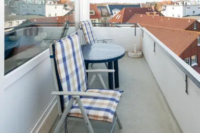 Ein Balkon oder eine Terrasse in der Unterkunft Haus Hanseatic, Wohnung 401