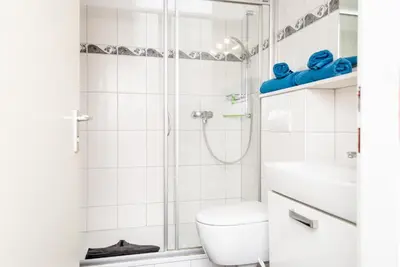 Ein Badezimmer in der Unterkunft Haus Hanseatic, Wohnung 401