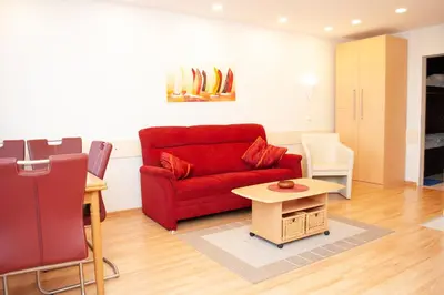 Ein Sitzbereich in der Unterkunft Haus Hanseatic, Wohnung 410