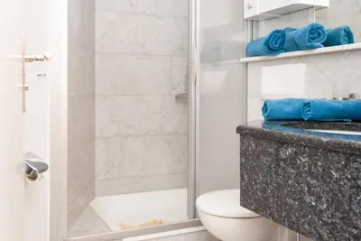 Ein Badezimmer in der Unterkunft Haus Hanseatic, Wohnung 409