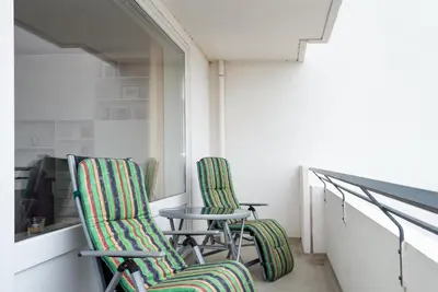 Ein Sitzbereich in der Unterkunft Haus Hanseatic, Wohnung 406