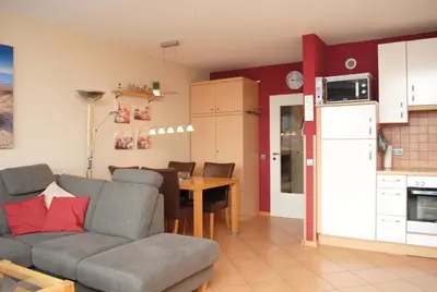 Küche/Küchenzeile in der Unterkunft Haus Hanseatic, Wohnung 411