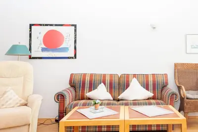 Ein Sitzbereich in der Unterkunft Haus Hanseatic, Wohnung 404