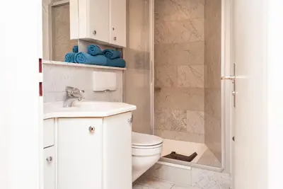 Ein Badezimmer in der Unterkunft Haus Hanseatic, Wohnung 404