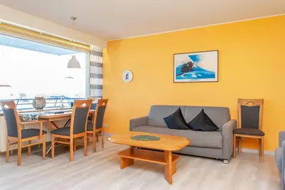 Ein Sitzbereich in der Unterkunft Haus Hanseatic, Wohnung 509