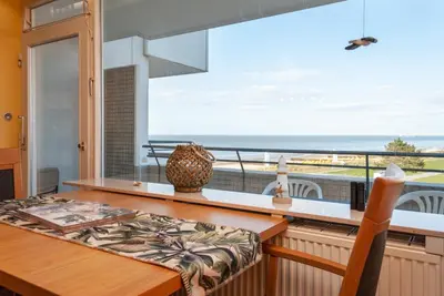 Ein Balkon oder eine Terrasse in der Unterkunft Haus Hanseatic, Wohnung 509