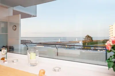 Ein Balkon oder eine Terrasse in der Unterkunft Haus Hanseatic, Wohnung 412