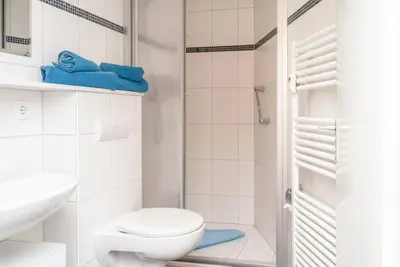 Ein Badezimmer in der Unterkunft Haus Hanseatic, Wohnung 603