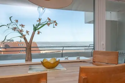 Ein Sitzbereich in der Unterkunft Haus Hanseatic, Wohnung 603