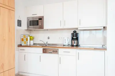 Küche/Küchenzeile in der Unterkunft Haus Hanseatic, Wohnung 603