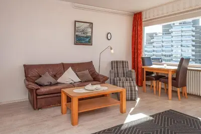 Ein Sitzbereich in der Unterkunft Haus Hanseatic, Wohnung 604