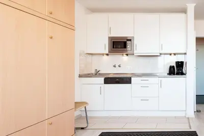 Küche/Küchenzeile in der Unterkunft Haus Hanseatic, Wohnung 604