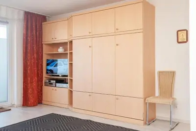 Küche/Küchenzeile in der Unterkunft Haus Hanseatic, Wohnung 604