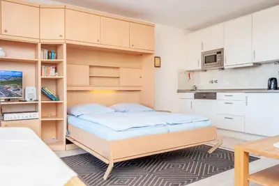 Küche/Küchenzeile in der Unterkunft Haus Hanseatic, Wohnung 604