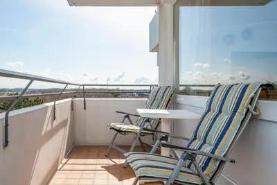 Ein Balkon oder eine Terrasse in der Unterkunft Haus Hanseatic, Wohnung 610
