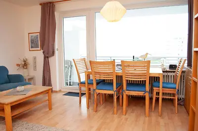 Ein Sitzbereich in der Unterkunft Haus Hanseatic, Wohnung 610