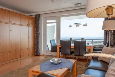 Ein Sitzbereich in der Unterkunft Haus Hanseatic, Wohnung 710