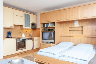 Küche/Küchenzeile in der Unterkunft Haus Hanseatic, Wohnung 710