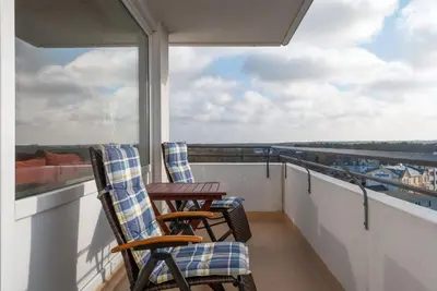 Ein Balkon oder eine Terrasse in der Unterkunft Haus Hanseatic, Wohnung 801