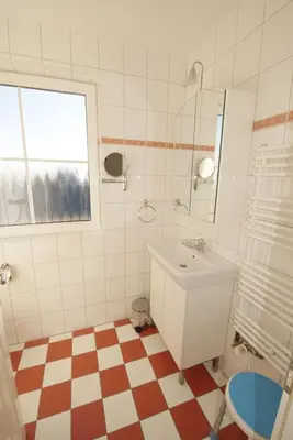 Ein Badezimmer in der Unterkunft Haus Albatros