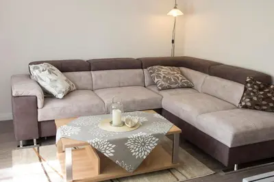 Ein Sitzbereich in der Unterkunft Apartmenthaus Frauenpreiss FeWo 52