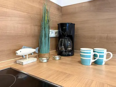 Kaffee-/Teezubehör in der Unterkunft Haus am Waldbad Whg. 12/7