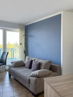 Ein Sitzbereich in der Unterkunft Seehütte Ferienwohnung 6,30