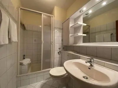 Ein Badezimmer in der Unterkunft Nautilus, Ferienwohnung 5 inkl Strandkorb