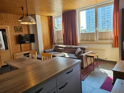 Ein Sitzbereich in der Unterkunft Fewo Cuxhaven/Nordsee